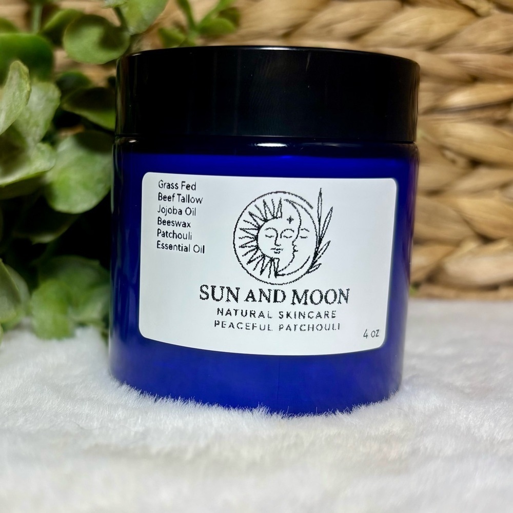 Peaceful Patchouli Tallow Balm by Sun and Moon Natural Skincare